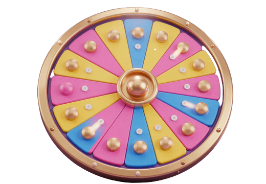 Buntes Crazy-Time-Bonusrad aus dem Evolution Live-Casino-Spiel